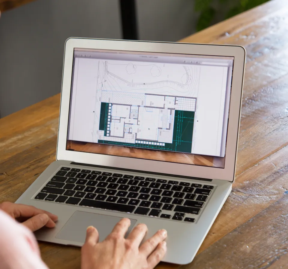 Projektowanie wnętrz na laptopie